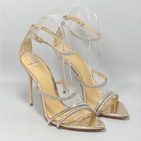 Alexandre Birman Metallic Leather Crystal-Embellished Sandals size 37.5 - Picture 7 of 12